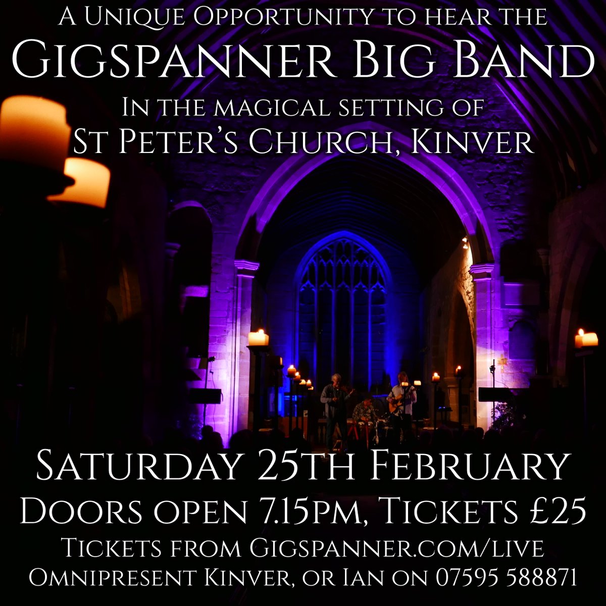 Peter Knight is coming back to St Peter's in Kinver, this time with the whole @Gigspanner Big Band which will be an evening absolutely not to be missed! @squeezyjohn @edgelarks 
#LiveMusic #FolkMusic #Staffordshire #WestMidlands #Dudley #Stourbridge #Gigspanner @TheFolkForecast