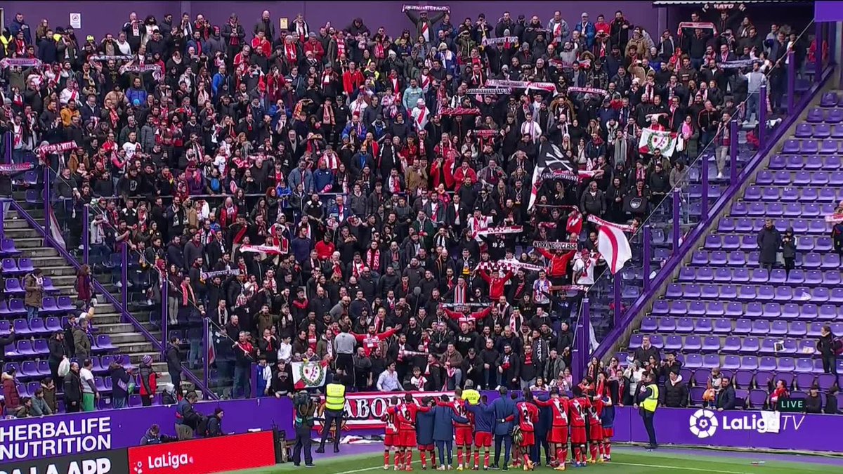 LaLigaTV's tweet photo. 🌟 MOTM winner @Isinhho spoke on #LaLigaTV after the full-time whistle.

The travelling @RayoVallecano fans were treated to a win and showed their appreciation! ⚡️ 

#LaLigaTV https://t.co/9vvG1LkQKU