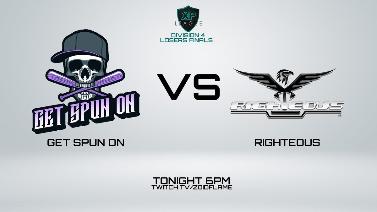 Its Losers Finals Tonight In @XP_Europe for the boys.

Righteous Gaming Vs Get Spun On

After a disappointing result yesterday we fall down to losers finals.

WIN OR GO HOME!

Tonight 6PM 

<a href="/ViCi_cod/">ViCi</a> 
<a href="/ChadMacca/">Chad McParland</a> 
<a href="/furiiax/">FuriaX</a> 
<a href="/nequlz/">faith</a> 

Caster <a href="/HMRFlame/">Flame</a> 
twitch.tv/zoidflame