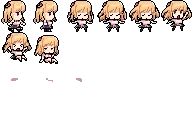今日のドット打ち。新ボス作り始め。水属性ブッパキャラになりそうなので本体素材は少なめでもいけそう。下段のゴミみたいなのは、攻撃されると破れる布素材ver2 #unity 