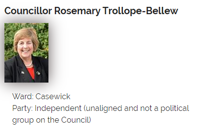 RichardStamford's tweet photo. Interesting. A leading Conservative on SKDC is no longer sitting as a Conservative councillor but appears to have retained her cabinet seat... https://t.co/bS9bBdOBq7