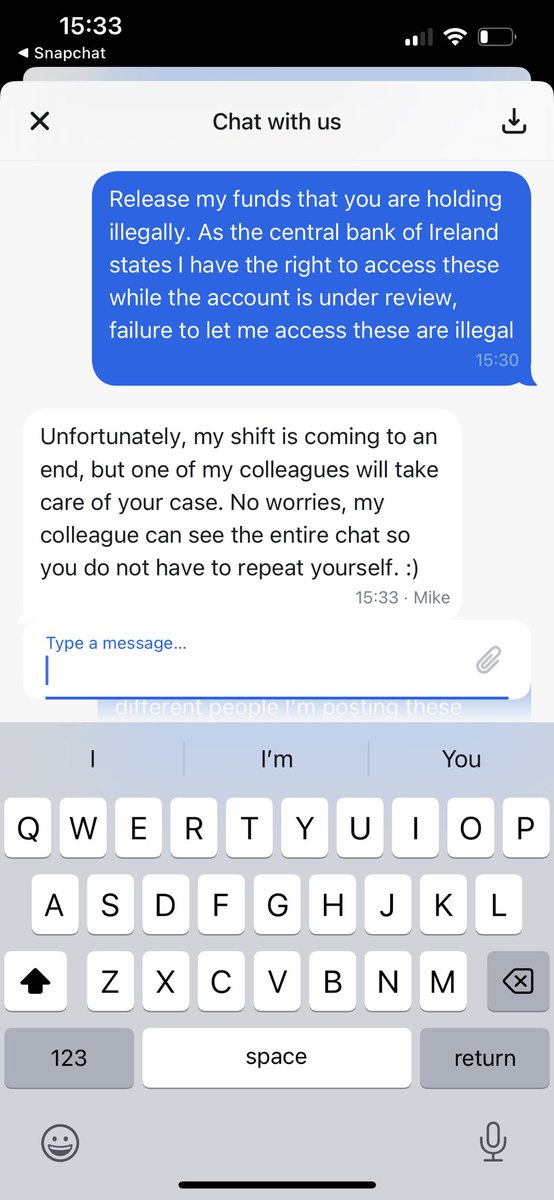 Racheltfoley's tweet photo. @RevolutApp live agents keep leaving because they don’t want to help me because they won’t give me back my money that’s in my account #scammers #revolut #fraud https://t.co/mr660G4LYm