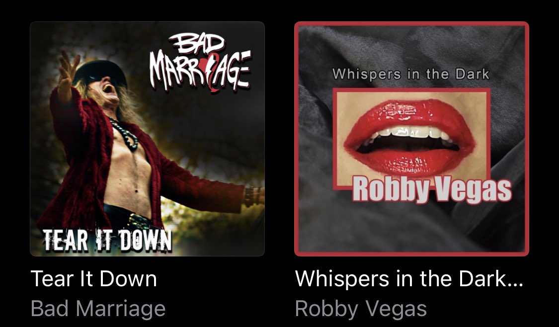 Love seeing me and my rock brothers in the new releases at the same time @BadMarriageBand #Rockstar #BadMarriage #RobbyVegas