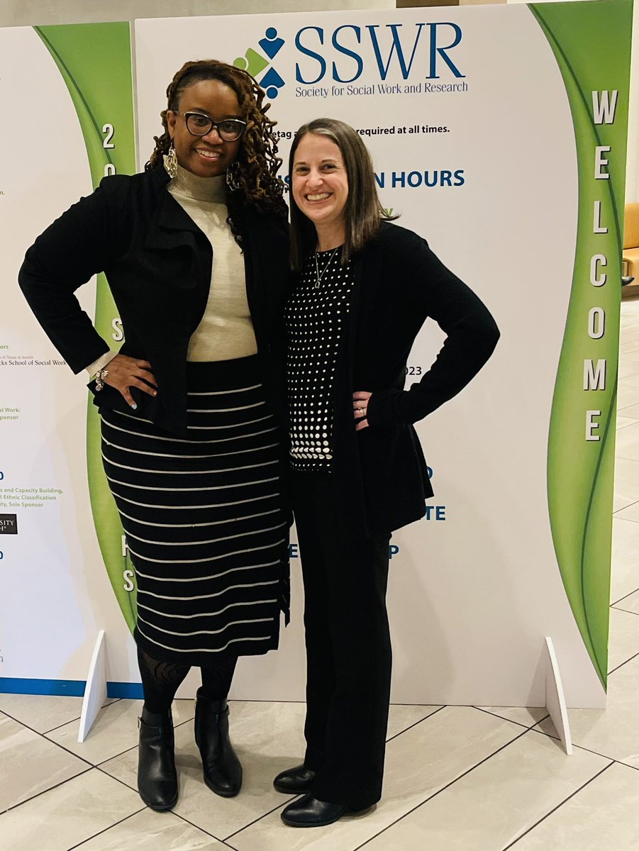 YarnDyson's tweet photo. I’ve enjoyed having time with my dearest friend, research/grant collaborator, and partner in all great things. We’ve literally laughed ourselves to tears 🥹💜 #SSWR2023 #valuablemoments #grateful https://t.co/i0laWNnCrD