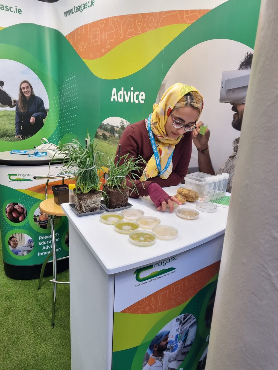 teagasc's tweet photo. This afternoon drop by our stand @BTYSTE to find out more about plants, potatoes and aphids with Elena Grosu, Fatima Latif Azam and Jack Perry https://t.co/7fnAPSO9Pp