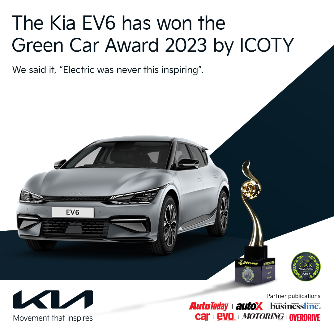 We're glad to announce that the #KiaCarens has bowled over the critiques and won the 'Indian Car Of The Year' Award. And that's not all. The #KiaEV6 bagged the 'Green Car Award 2023 by ICOTY' too!
@ICOTY_jury

#MovementThatInspires #CarOfTheYear #ICOTY2023 #IndianCarOfTheYear2023