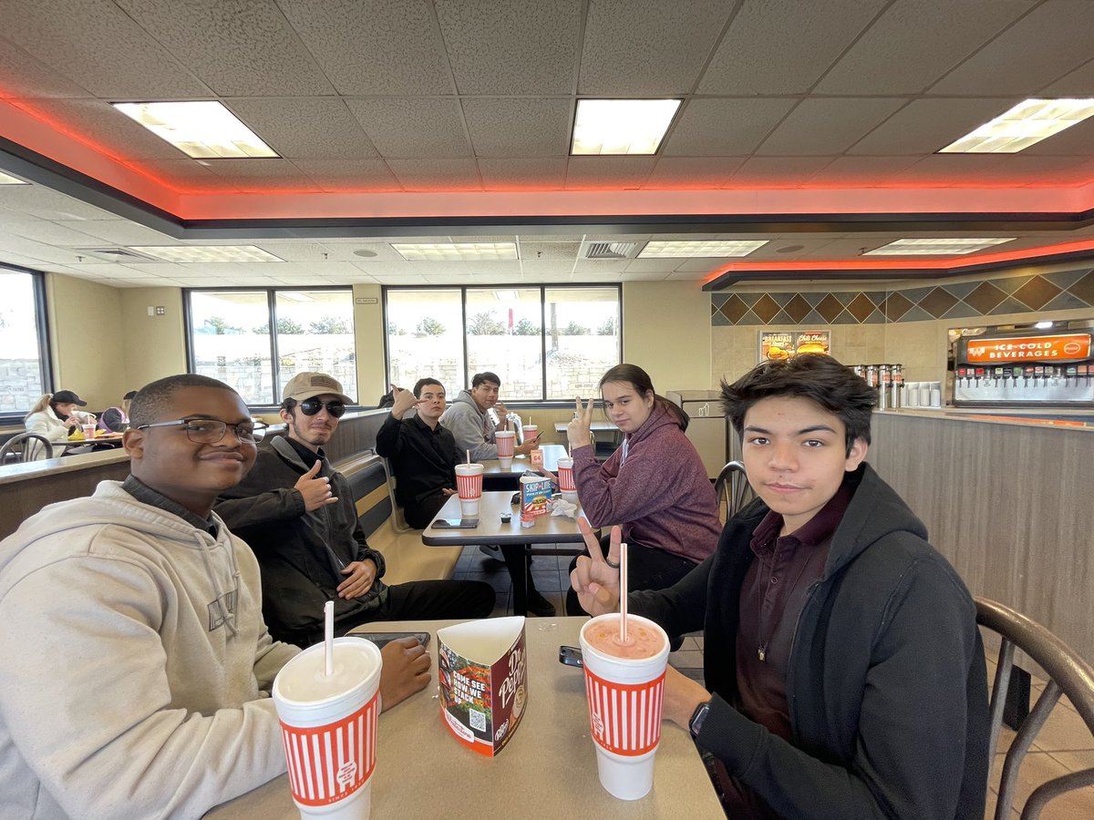 BandHillcrest's tweet photo. Enjoying some @Whataburger for lunch during @dallasschools All City Clinic. Concert tonight at 6pm at Conrad HS! It’s gonna be great! @dallasisdvpa @PanthersHHS https://t.co/kVpFipDItL