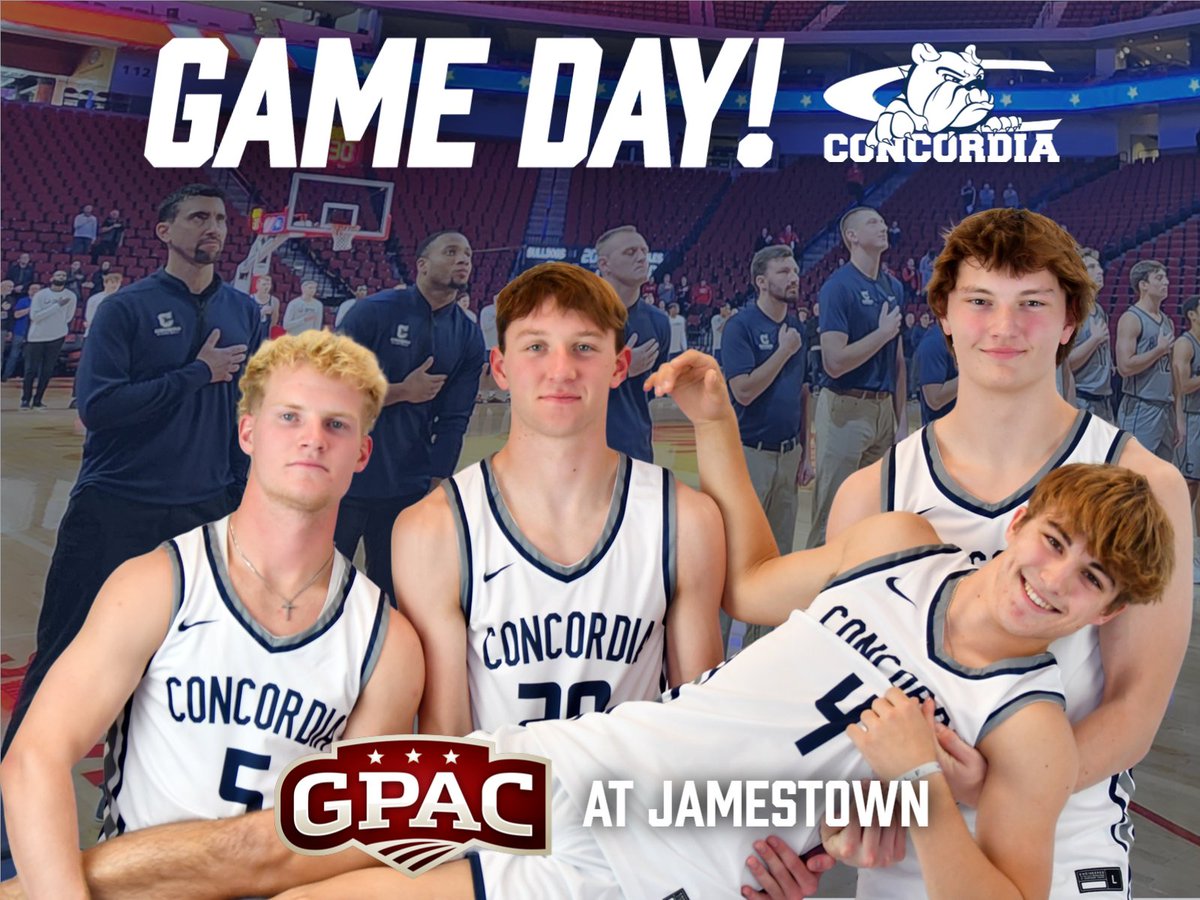 cunebulldogs's tweet photo. 🏀 GAME DAY! 🏀

@CUNEmbb at (14) Jamestown

🕓 3:45 pm CT
📍 Newman Arena (Jamestown, ND)
📻 @1049maxcountry 
📺 https://t.co/l1nEg7mGbi 
📈 https://t.co/GogUUGdcPl https://t.co/WImdAOSRd1