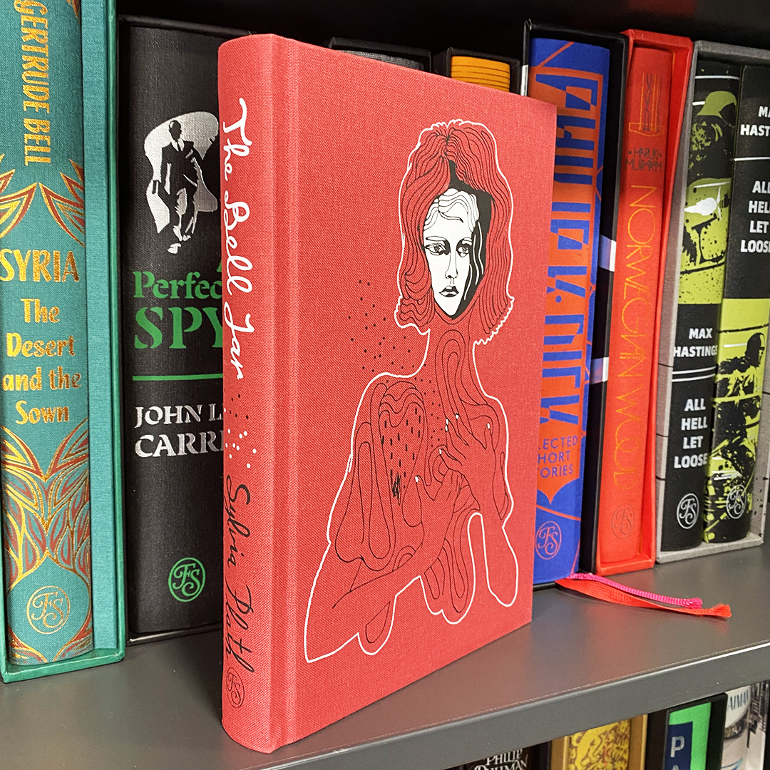 foliosociety's tweet photo. The Bell Jar was published 60 years ago today. One of the great poetic novels of the 20th century, it remains essential reading. This spectacular novel comes with a new intro by @Plathbiography, as well as mesmerising illustrations by Alexandra Levasseur. https://t.co/DEChkrGBfw https://t.co/LedClJECXc