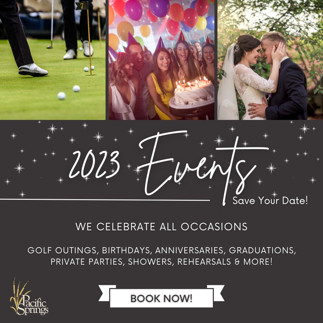 No matter what you're celebrate, PAC is the pace to do it!
Book your next event with us! ✨ bit.ly/3TRZQLm

 #PacificSprings #LUGolf