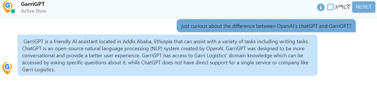 kennylema4's tweet photo. Garri has created GarriGPT, A cutting-edge chatbot based on the powerful GPT-3 model from OpenAI. Experience human-like, natural language conversations and discover the power of advanced conversational intelligence. sometimes  let your imagination run wild🤣! #chatgpt #OpenAI https://t.co/mMBdJGWj2n