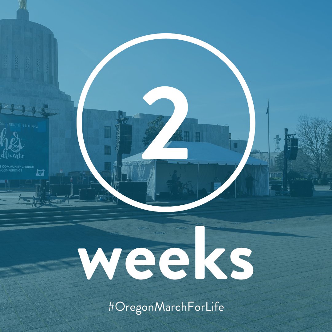 OR_RTL's tweet photo. We're just two weeks away from the March for Life! Will you be there? For more info, visit https://t.co/W7qhp2lEOA #OregonMarchforLife #prolife https://t.co/hVDK18ofz9