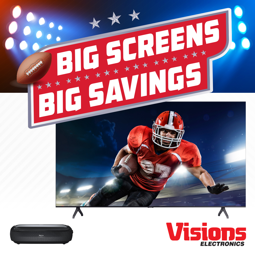 VisionsDeals's tweet photo. 🏈 Get Game Ready with Big Screen Savings
Save up to $2500 on Samsung, LG, Hisense TVs and projectors.
Shop here: https://t.co/suDaKBLuZz
#sale #deals #hometheatre #hometheater #samsungtv #peerlessav #neptunetv #lgtv #hisensetv https://t.co/b80wKmPz9q