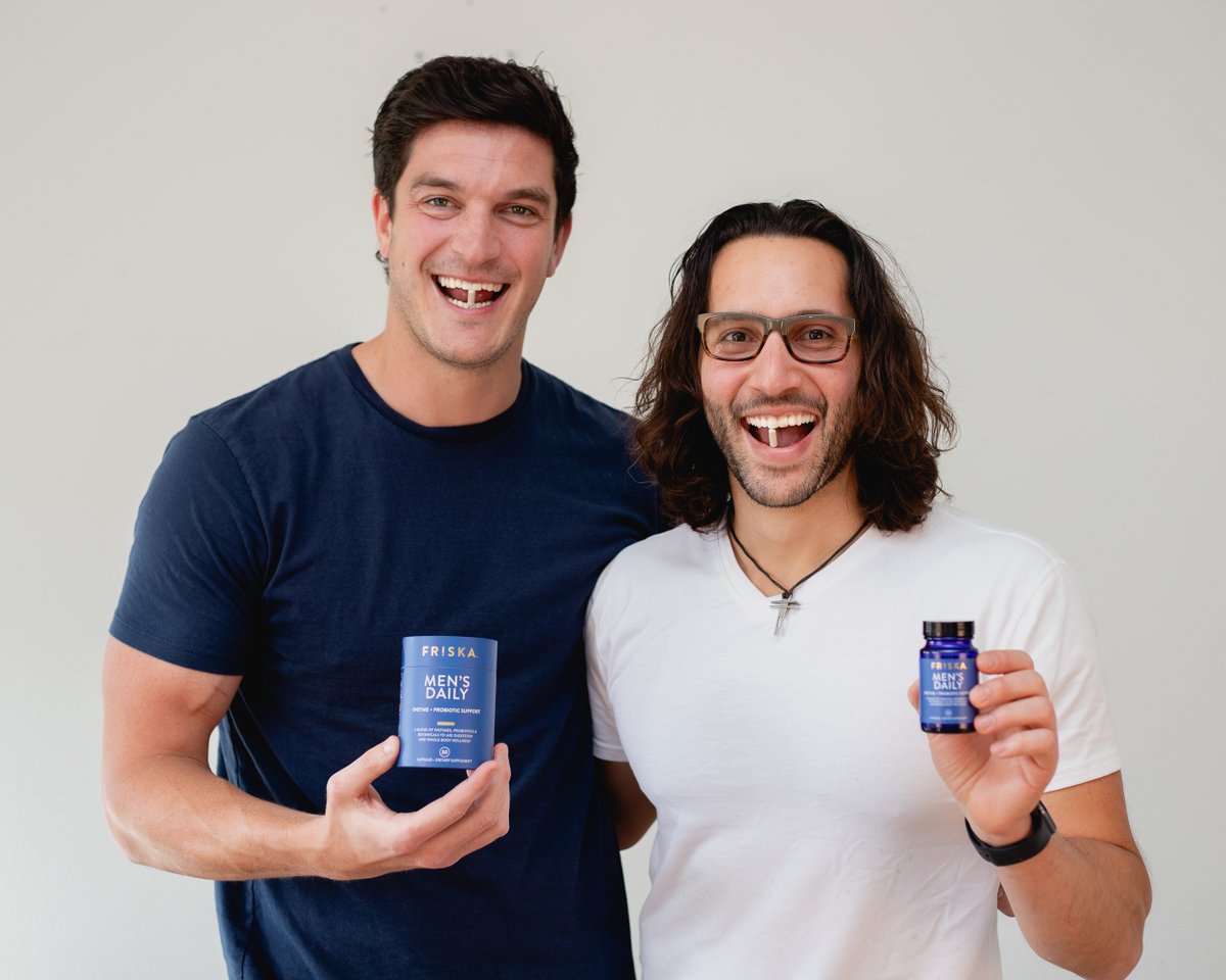 Get_Friska's tweet photo. Hey dudes! You deserve a balanced gut too, that's why we made Men's Daily. Packed with  digestive enzymes, spore-forming probiotics, and vitamins, it's an all-in-one supplement for men who just want to simplify their supplement routine. Head over to Target and get yours today ✌️ https://t.co/qLigFftLZ4