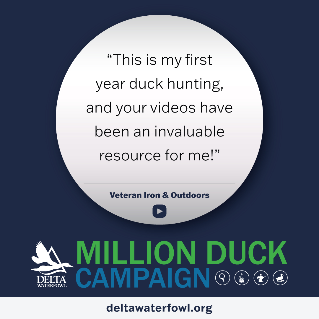 DeltaWaterfowl's tweet photo. Always happy to be a resource for a new hunter! Make a resolution this year to help out a new hunter! πͺ #TakeSomeoneHunting https://t.co/hCQurQdyEW https://t.co/khKnjLdg7Q