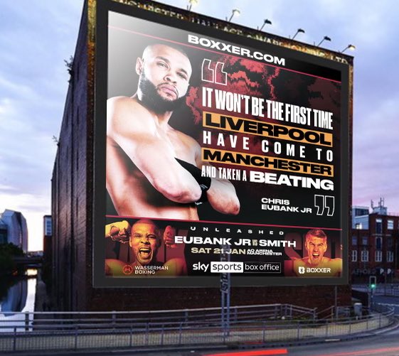 Had to put a billboard up in Manny to let Liam know what time it is. 1 week to go! #EubankSmith