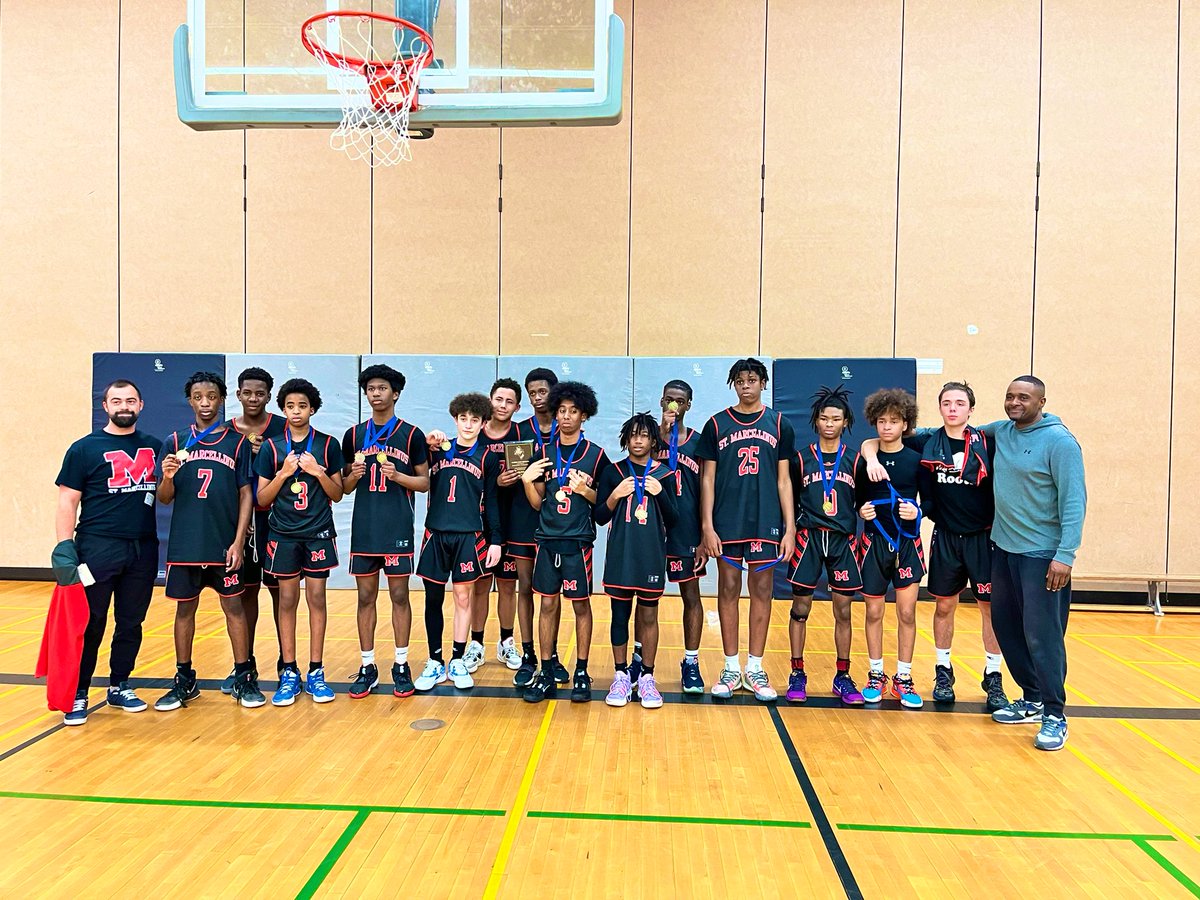 Congratulations to our Junior Boys Basketball team who won the Maple High School Tournament. The boys defeated Woodbridge High School in the Final. An even special shout-out goes out to Matthew Francis who was named Tournament MVP! 👏🏽 #marcybuckets