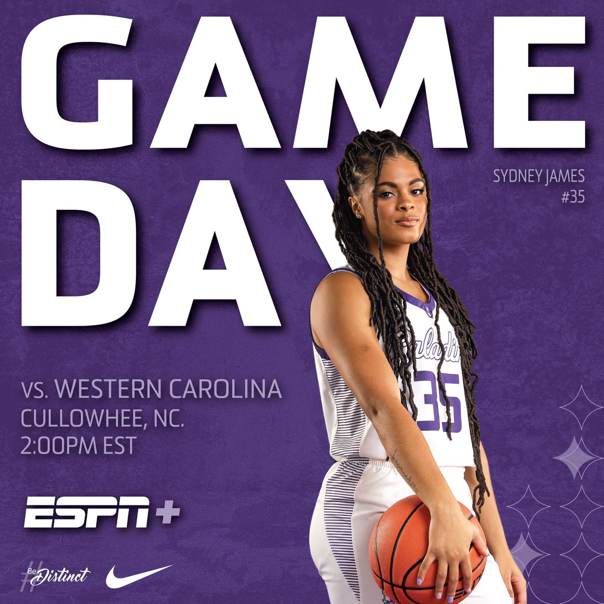 JackieCarson22's tweet image. GAME DAY #18 in Cullowhee, NC. Opening up conference play with 3 straight road games is not easy but we are ready for the challenge. Let’s go ladies!! 💜 #GoDins #BeDISTINCT
