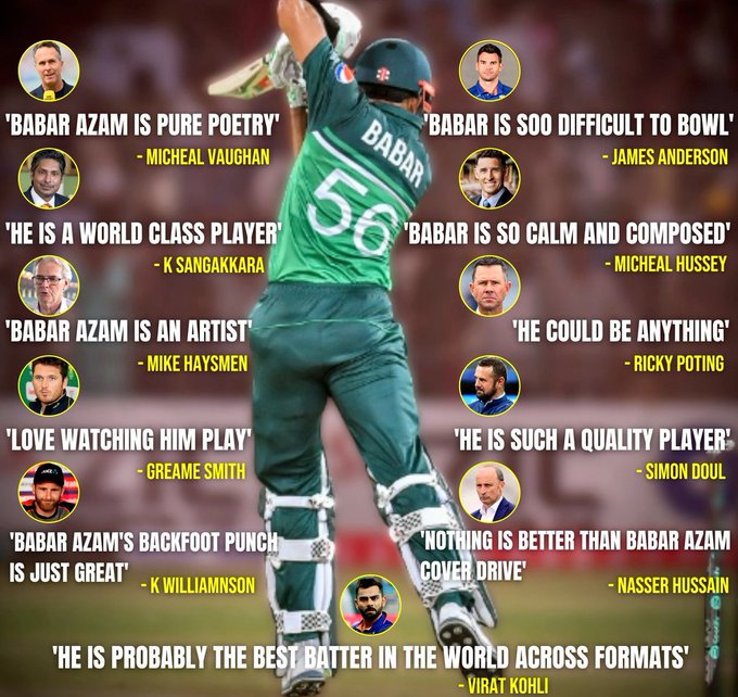 MEENU_SHAHID's tweet photo. NO DOUBT HE IS A WORLD CLASS PLAYER❤️😎
#BabarAzam𓃵 #hamaraCaptan
#BehindYouSkipper https://t.co/C3ap4zzHhb