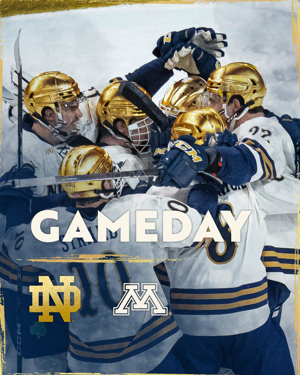 NDHockey's tweet photo. Back for more.

🆚 #2/2 Minnesota
⏰ 6:05 p.m.
📈 https://t.co/lGb69HunvJ
📻 https://t.co/dhUJa1nPQr 
💻 @peacock

#GoIrish https://t.co/gRG9av5eUd