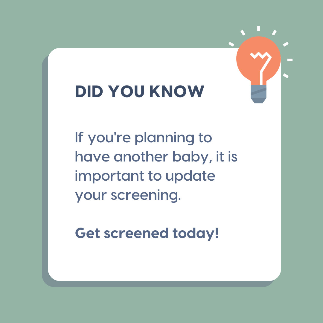 MyJScreen's tweet photo. Did you know testing panels that can determine your risk for having a child with a genetic disease are updated every few years? If you're planning to have another baby, it is important to update your screening. #getjscreened https://t.co/Ihlk1fN0Ks