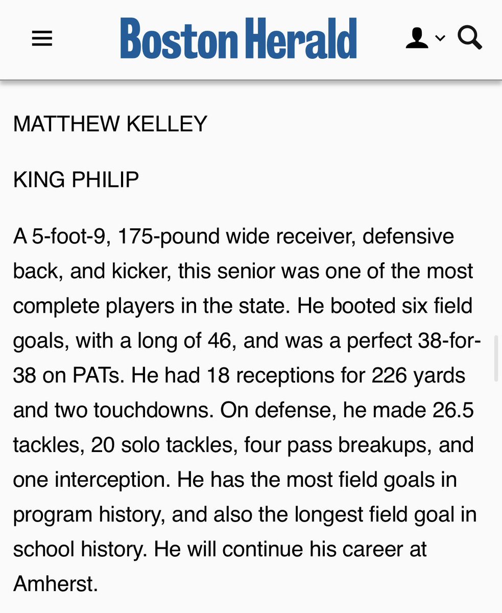 Congratulations <a href="/mattkelley_7/">Matt Kelley</a> and <a href="/sesay_chris/">Chris Sesay</a> named Boston Herald All-Scholastic!