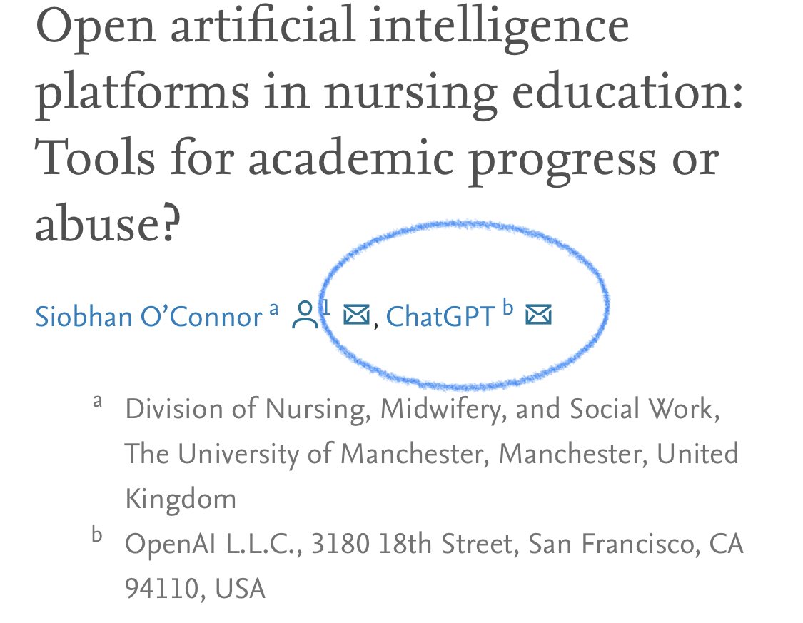 #ChatGPT is now co-writing research papers! DOI: doi.org/10.1016/j.nepr…