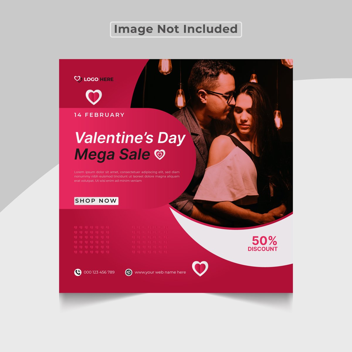 Happy valentine day promotional discount sale social media post

#socialmedia #post #attractive  #business  #valentinesday #megasale #specialdiscount #sale #shopping  #valentinesday2023 #love #couple #valentinesdaygift #banneradvertising #valentine #eventdesign #Template
