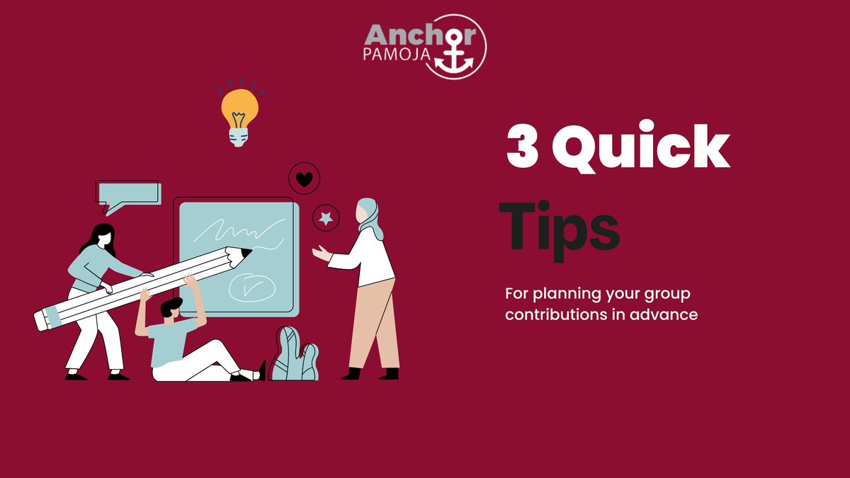 AnchorPamoja's tweet photo. Planning is bringing the future into the present so that you can do something about it now -Alan Lakein.
Visit https://t.co/oaihgcBi22 to learn how you can plan for your group contributions in advance today.
#Anchorpamoja #planning #contributions https://t.co/xRg1s1iLLk