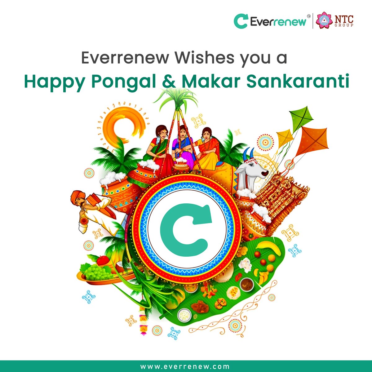 May this harvest festival bring you and your loved ones prosperity, health and happiness! Wish you all a Happy Pongal &amp; Makar Sankranti by Everrenew Team.

#pongal2023 #makarsankranti #festiveseason