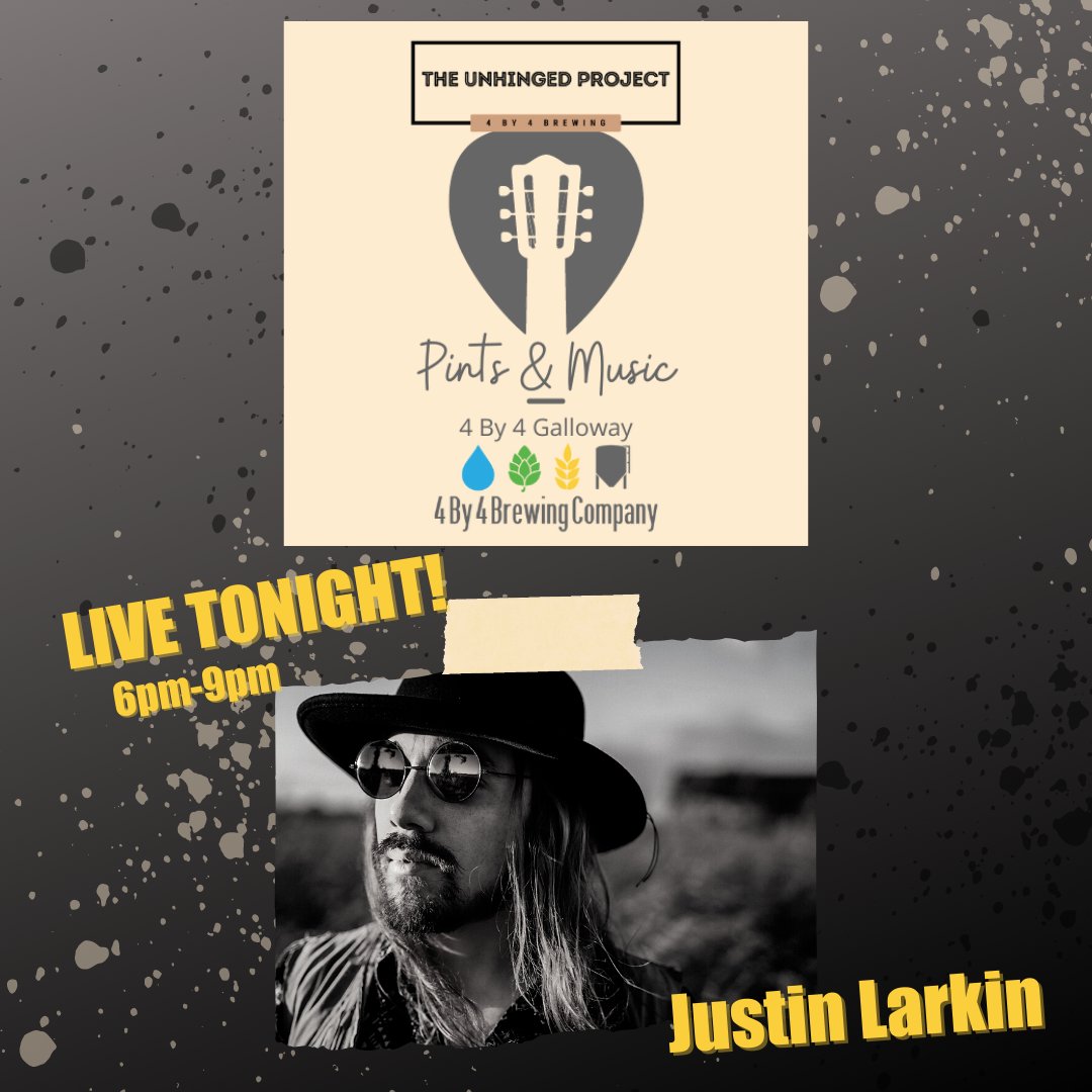 4by4Galloway's tweet photo. LIVE TONIGHT for Pints & Music is Justin Larkin! Join us from 6pm-9pm with Justin Larkin for a night of entertainment and great beer!
#Pints&Music #JustinLarkin #LiveMusic #4By4 #4by4BrewingCompany https://t.co/1kUMcWXBpM