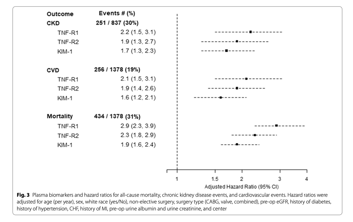 ISMMSKidney's tweet photo. Pre-operative #kidney biomarkers &amp; risks for death, cardiovascular &amp; #CKD events after cardiac surgery: 
the TRIBE-#AKI study

https://t.co/79UGjXzhTq

@GeorgeVasquezR2 @scoca1 @DOMSinaiNYC @JournalCTSurg 

#Nephrology https://t.co/S7YpBy17JA