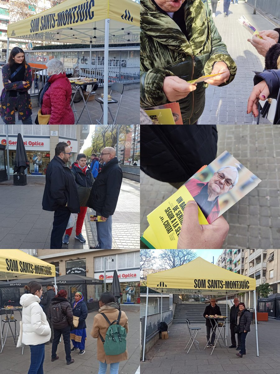 Lluna641's tweet photo. Aquest matí amb  company@ns de @ErcSantsMon i amb la Regidora @rosasuri hem fet una parada d'escolta activa i de compartir amb el veïnat a la Plaça de la Marina . Moltes gràcies als qui ens heu acompanyat! Seguirem escoltant sempre, seguim 🥰
#LaMarinaBcn #FemBarri
#HiSomPelBarri https://t.co/DjGhFYW854
