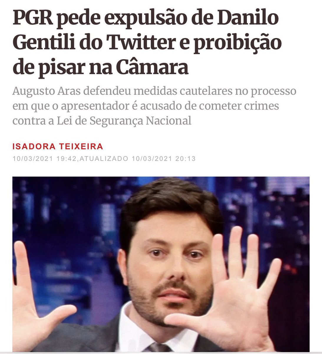 Danilo Gentili tweet media