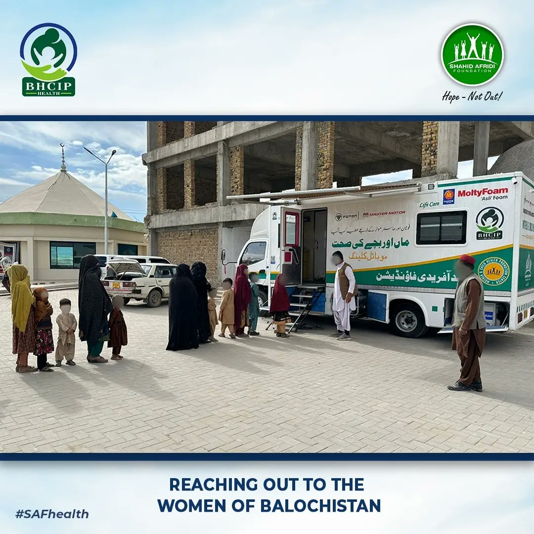 SAFoundationN's tweet photo. We are humbled to have reached the underserved communities of Balochistan through #SAF &amp; #MasterGroup Mobile Health Unit. In collaboration with @BHCIPhealth, it will bring access to quality healthcare for the vulnerable women of Balochistan at their doorsteps. #HopeNotOut for all https://t.co/tapXfDrmKl