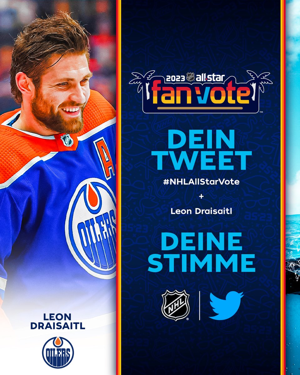 ‼️‼️‼️

#NHLAllStarVote Leon Draisaitl

1⃣ RT = 1⃣ Stimme für Leon

#LetsGoOilers | <a href="/EdmontonOilers/">Edmonton Oilers</a> | #Draisaitl