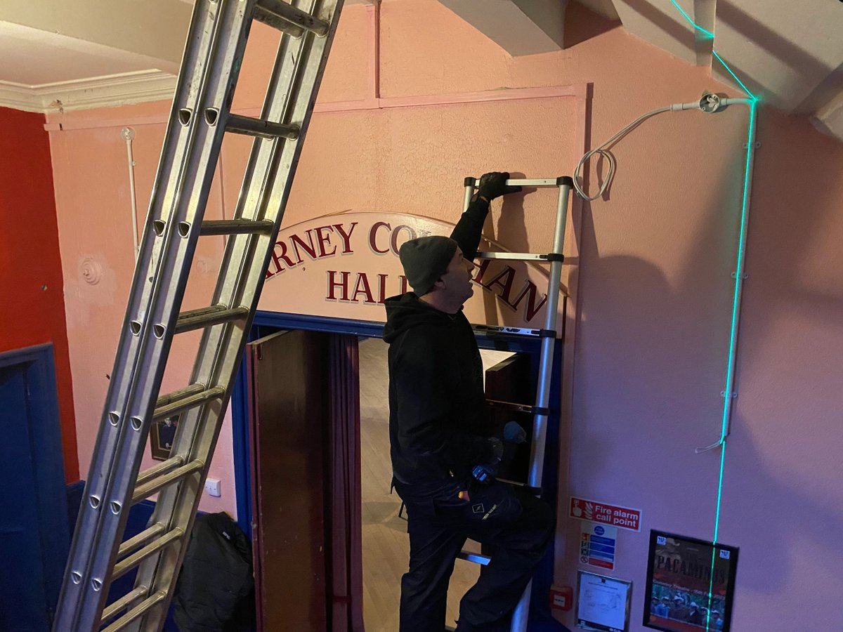 WayElectrics's tweet photo. Lighting rewire well underway at Guiseley Theatre https://t.co/PEnpxZGB26