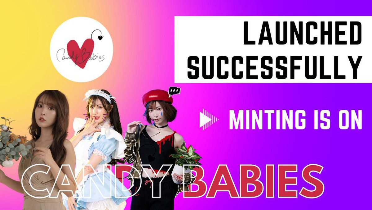 BoosterCapital1's tweet photo. Launched successfully
&amp;
Mint is on.
Candy Babies NFT is going to be a trend.
Visit: https://t.co/QKPa6KUtpa to Mint your NFT.

#NFTCommunity #NFTs #NFTLaunch #media3 #WhitelistSpot https://t.co/FLDSZfngyJ