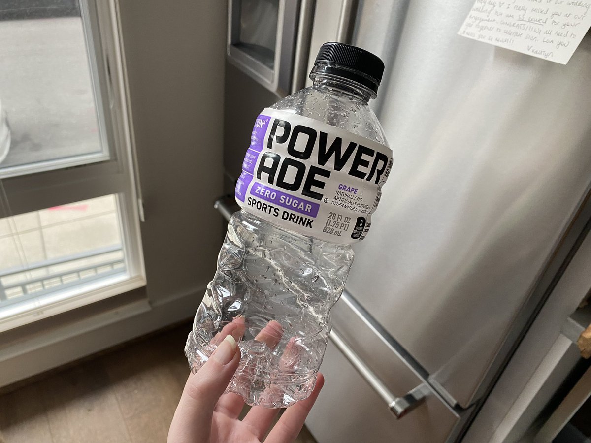 CharDreizen's tweet photo. Plastic bottles like these are high-value plastic called PET (which will have a #1 “resin identification code”)! 

When recycling, we need to make sure they’re empty and *re-attach* the cap! The cap is too small to be recycled solo + must latch onto the bottle to survive sorting. https://t.co/C2vBlayDOu