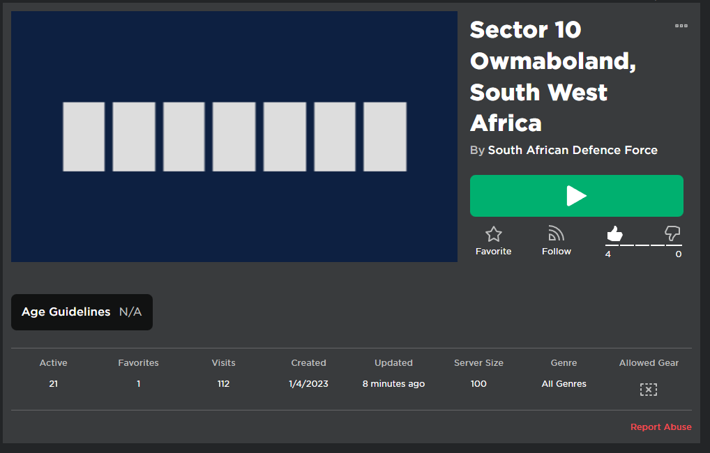 South Africa ROBLOX tweet media