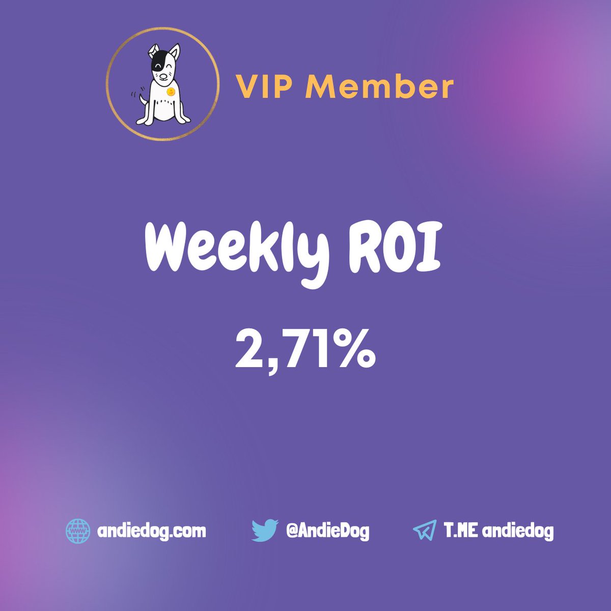 The weekly ROI is in! 💥

Payments have been completed! 👏👏

Thanks for your trust! 

✨ ANDIE VIP MEMBER ✨