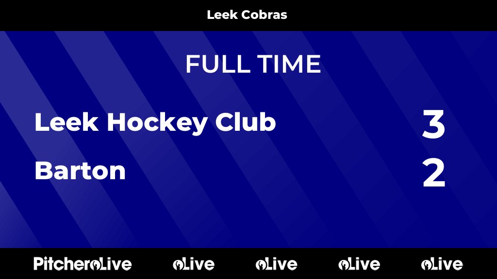 LeekHockeyClub's tweet photo. FULL TIME: Leek Hockey Club 3 - 2 Barton
#LEEBAR #Pitchero
https://t.co/BTkbBC0Us2 https://t.co/YxqkvJ0pKy