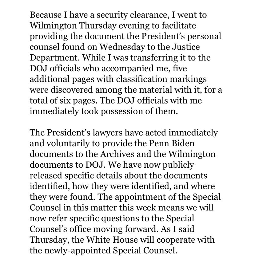 9Joe9's tweet image. WASHINGTON (AP) — Lawyers for President Joe Biden found more classified documents at his home in Wilmington, Delaware, than previously known, the White House acknowledged Saturday.

#DripDrip