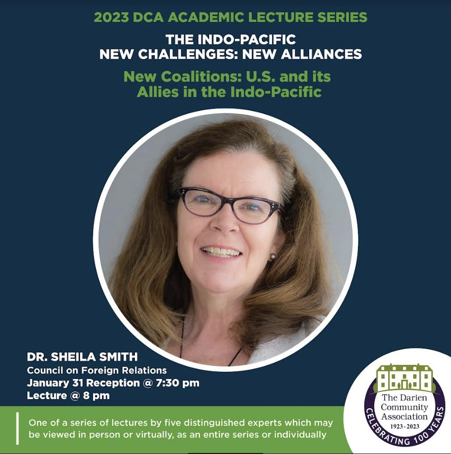Did you see @SheilaSmithCFR on PBS NewsHour yesterday? Join us 1.31.23 in person or virtually for a deeper understanding of her views on the changing geopolitics in the Indo-Pacific.

For more information: bit.ly/3X3L1Hh