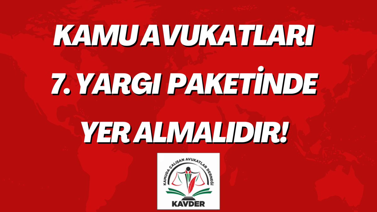 #KamuAvukatıHaklıBeklenti

Kamu Avukatları müvekkilinden (devlet) hak ettiği ücreti alamıyor, yoksulluk sınırının altında maaş ile çalışıyor. Yıllardır verilen sözler tutulmuyor.

<a href="/mustafaelitas/">Mustafa Elitaş</a>
<a href="/mehmetozhaseki/">Mehmet Özhaseki</a>
<a href="/yilmaztunc/">Yılmaz TUNÇ</a>
<a href="/avcahitozkan/">Cahit ÖZKAN</a>
<a href="/NergisAtci/">Hülya Nergis🇹🇷</a>
<a href="/avtutdere/">Abdurrahman TUTDERE</a>
@feridun_bahsi