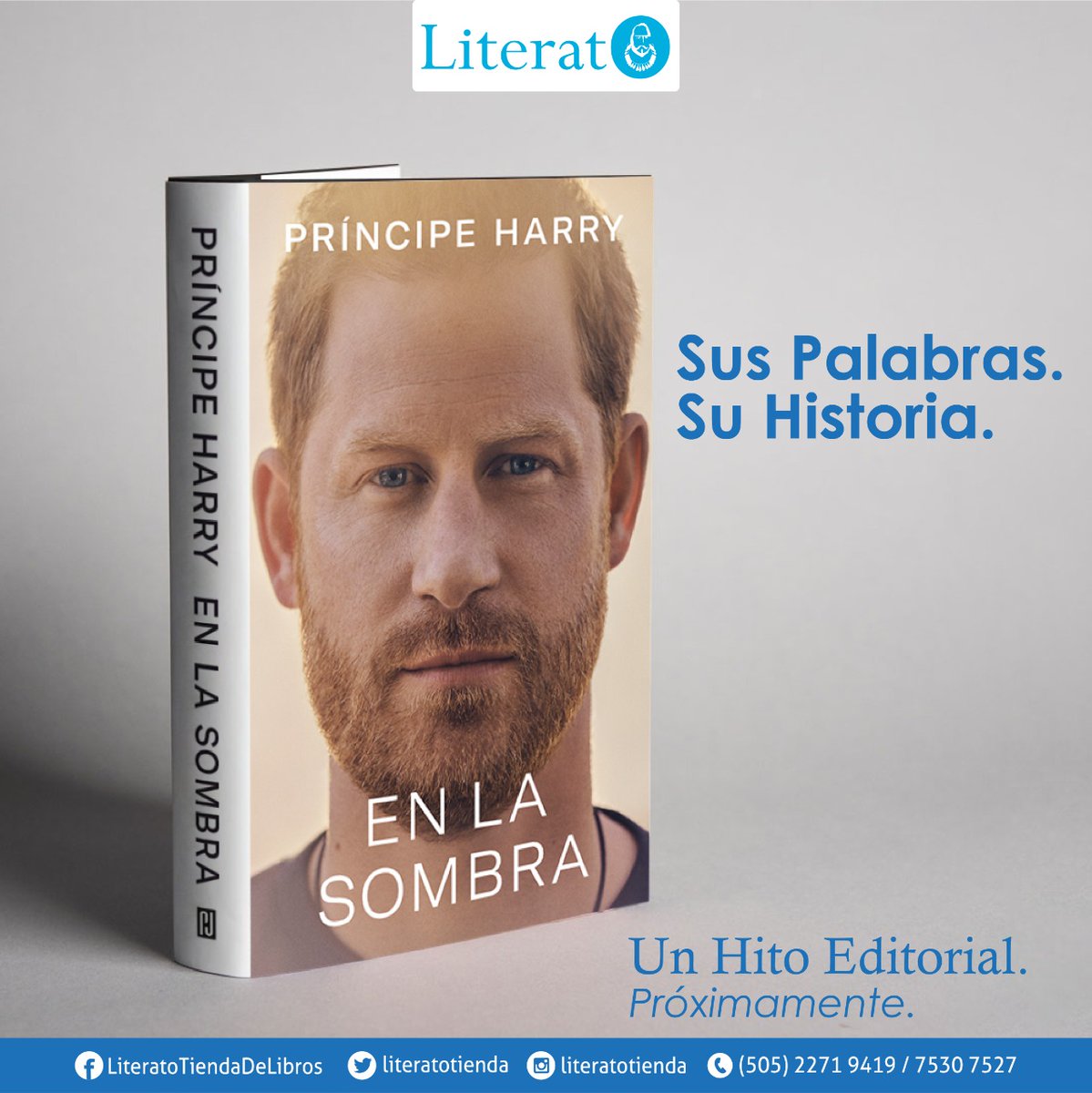 🚨 ¡¡P R O X I M A M E N T E!! 🚨

📚 "En la Sombra". 
Autor: Duque de Sussex, Príncipe Harry.

El Príncipe Harry, duque de Sussex, un libro que marcará un hito, llena de lucidez, revelaciones, introspección y sabiduría, adquirida a un alto coste sobre el eterno poder del amor.