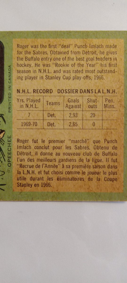 delspacefranco's tweet photo. #Cardbacks: Born in 1942, hockey great #RogerCrozier is (at most) 27 years old in this photo. https://t.co/mO1QRBKYn3