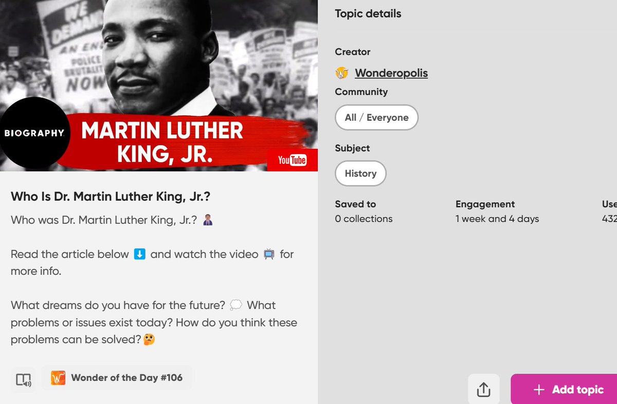 Flip on Twitter "Use this awesome topic from Wonderopolis with your
