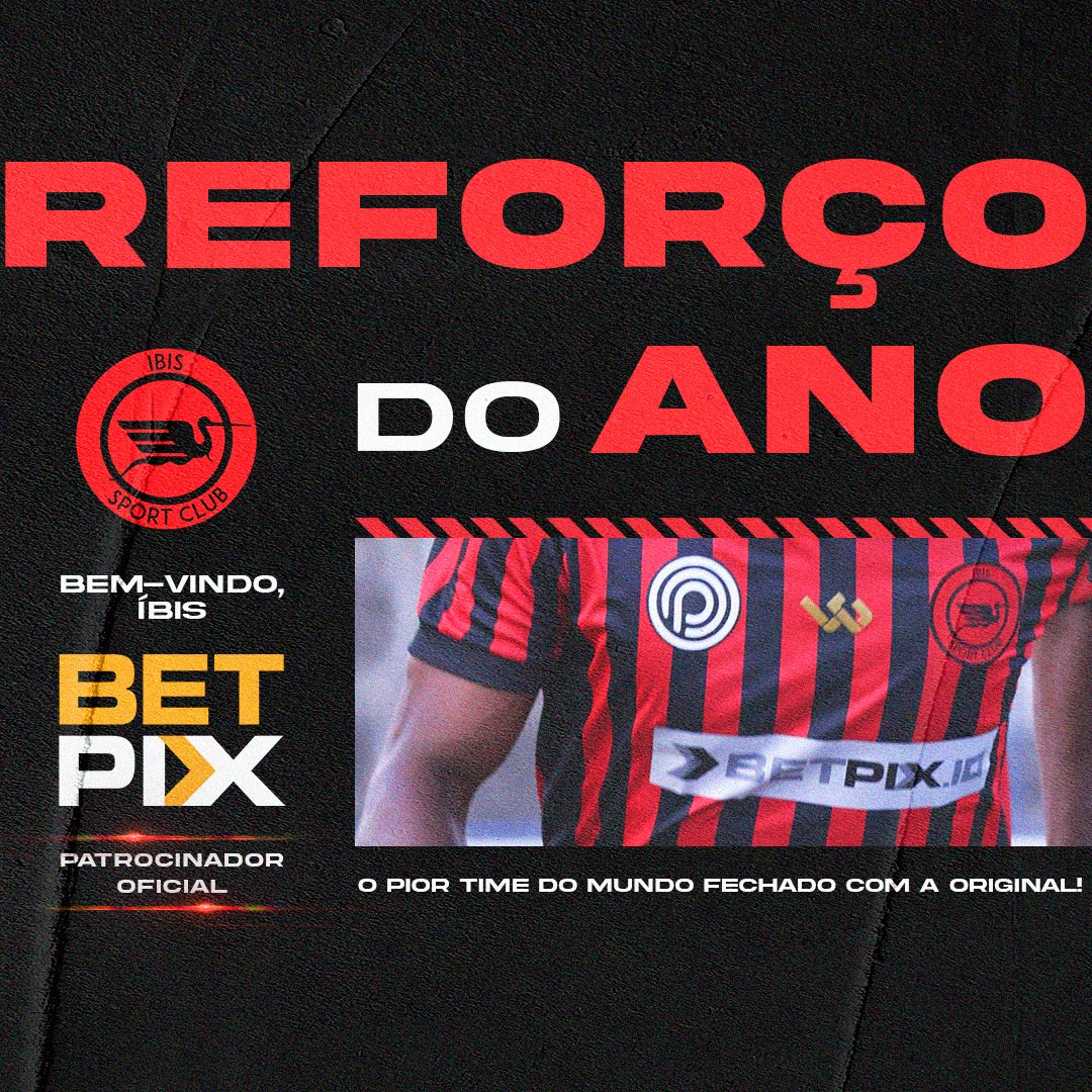 ibismania's tweet photo. Ráaaa, tem novidade na área!
O Pior Time do Mundo está junto com a Mais Original do Brasil. A partir de agora, a @betpix_io é a nova patrocinadora do nosso time.
Já avisa aê que o nosso querido Derrotinha vai voar alto!
🔴⚫🐦🟡🟣
#Betpix #AvantePássaroPreto #sóaoriginal https://t.co/1XZVLMbjQG