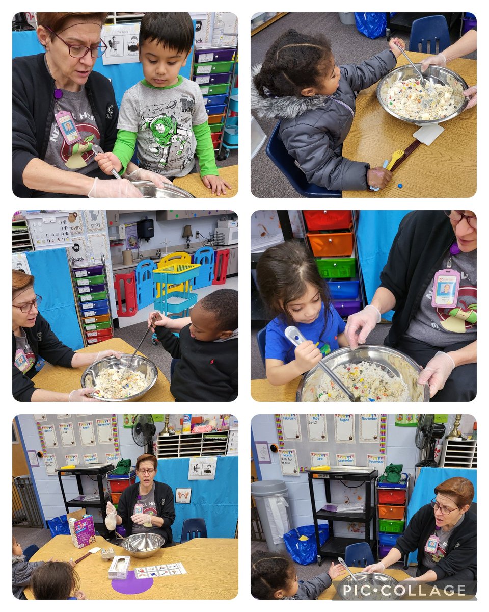 clarkCESprek's tweet photo. Cooking with Mrs. Dorothy! The cookies were so yummy! #makeanimpact #prekrocks @Comptoncubs https://t.co/qOFvzRfPes
